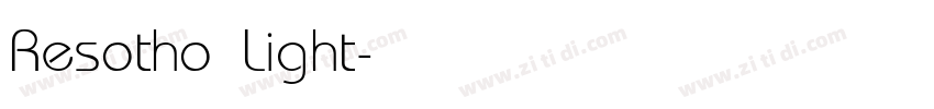 Resotho Light字体转换